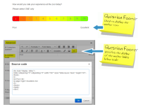 Showing how question footer can be used to display anchor labels on a scale